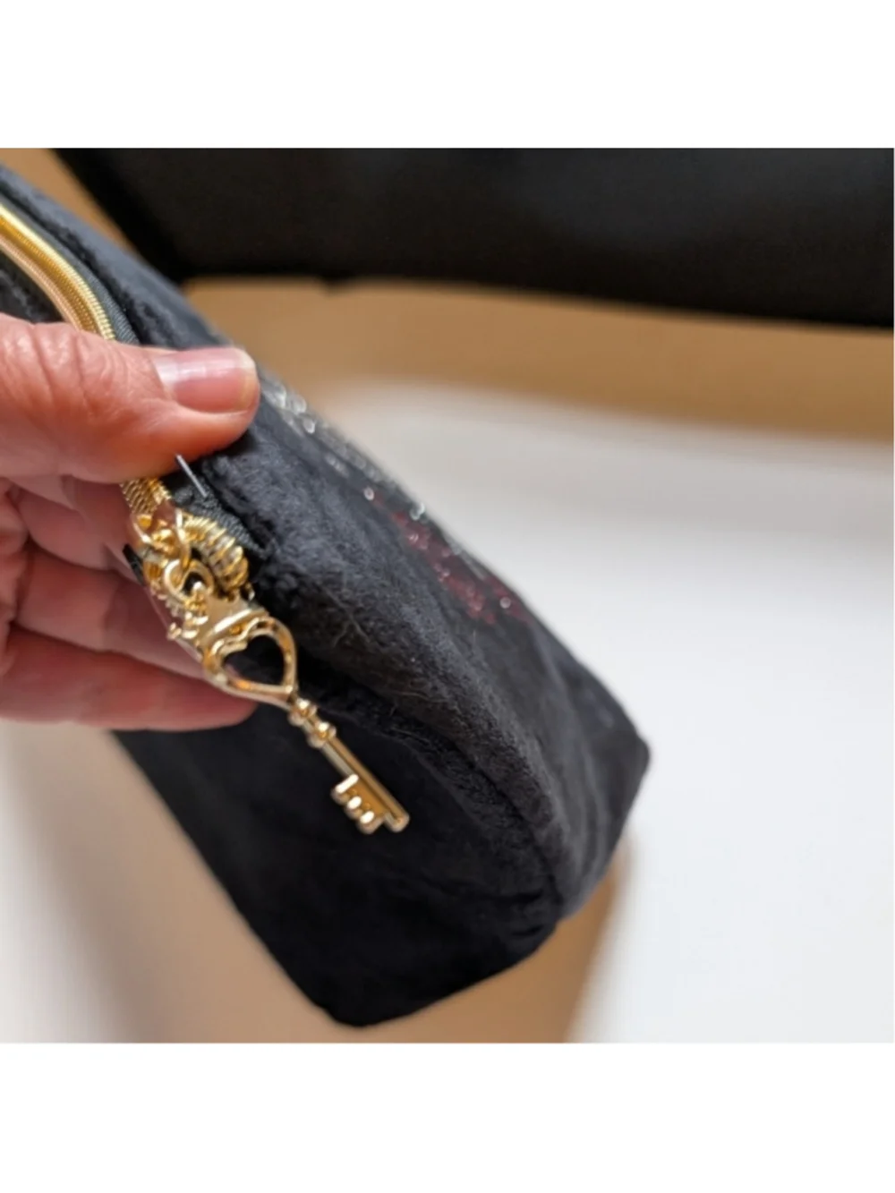 Juicy Couture Black Velvet Clutch Like New Condition